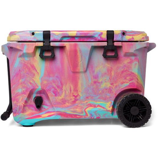 BrüTank 55-Quart Rolling Cooler | Rainbow Swirl